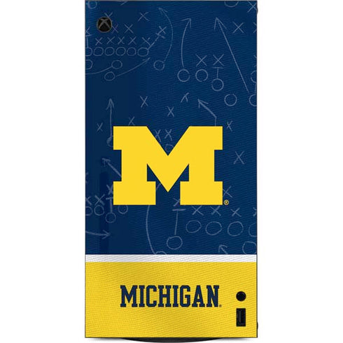 University of Michigan Jersey Split XBox Series X Digital Edition Console Skin